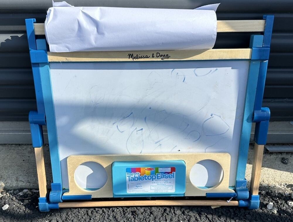 Melissa & Doug Double-Sided Magnetic Tabletop Easel Dry-Erase Board Homeschool